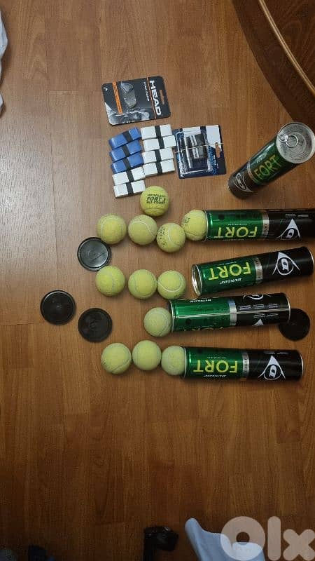tennis  balls +grips+shock absorption bargain price 10