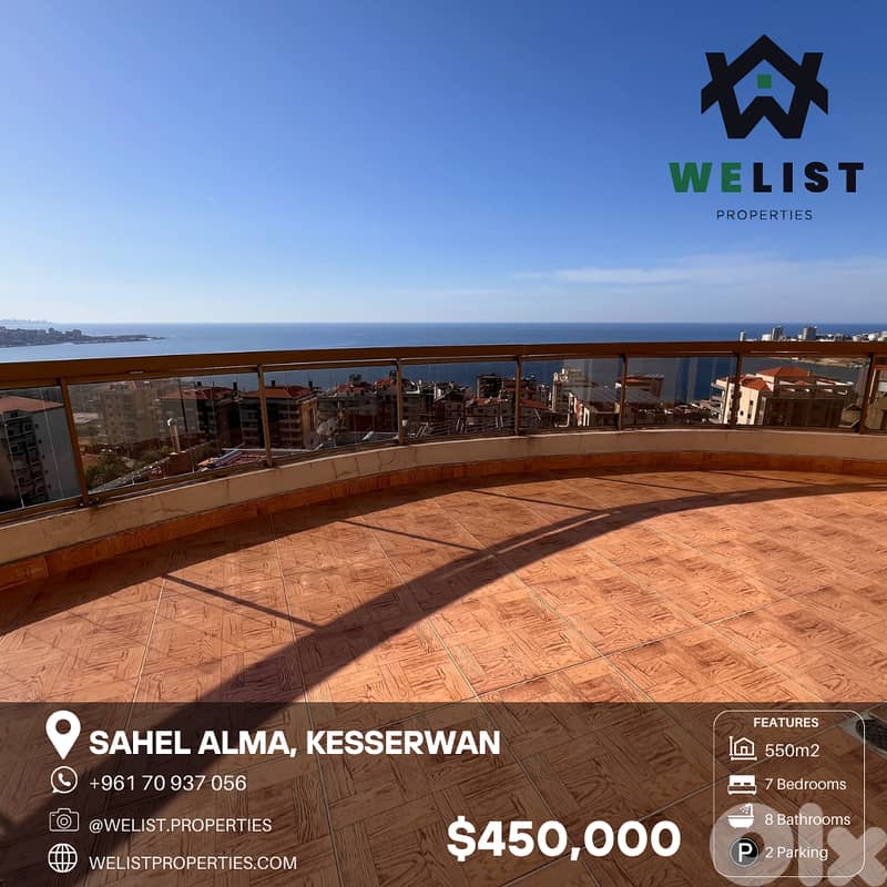 550sqm Duplex Apartment for sale in Sahel Alma 0