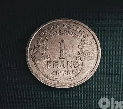 1959 France Morlon 1 Franc 4th Republic aluminium