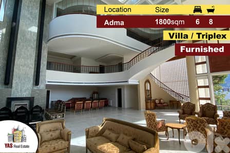 Adma 1800m2 | Villa Triplex | Fully Furnished |Sea & Mountain View |RA
