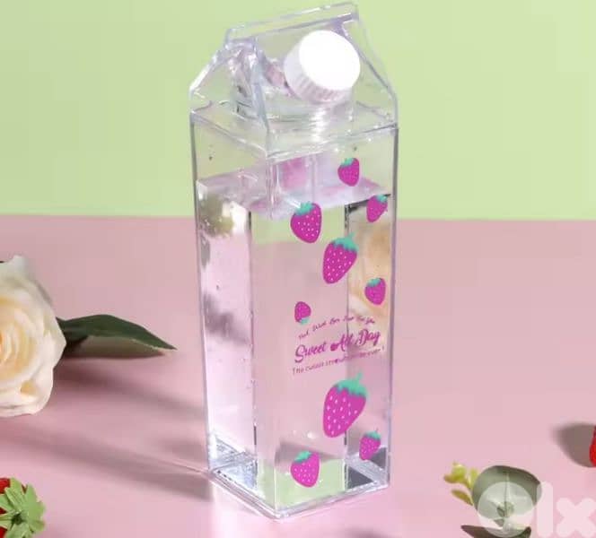 transparent milk and juice bottles 1