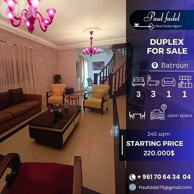 duplex for sale located batroun !!