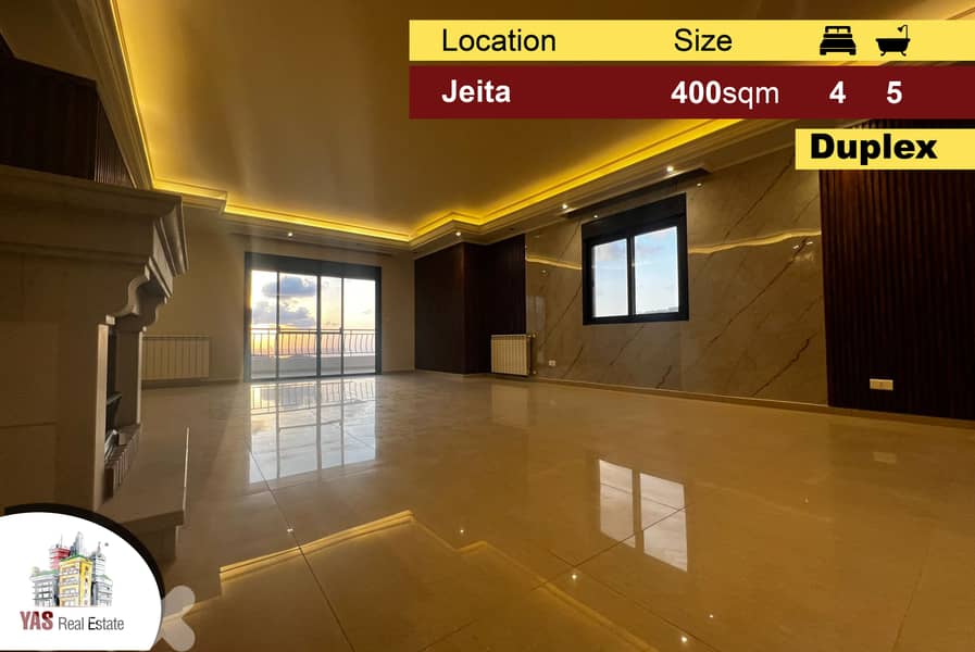 Jeita 400m2 | Duplex | Luxury | Open View | Excellent Condition | KS 0