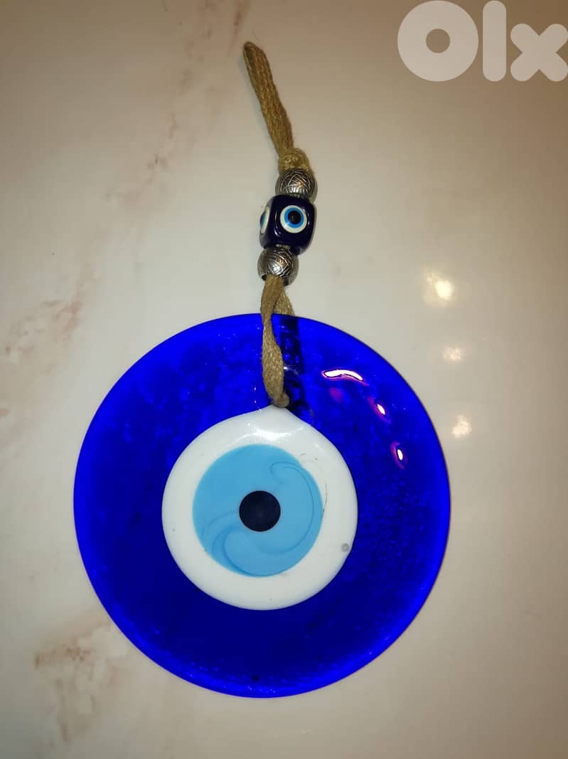 Blue Evil eye glass & ceramic 18.5 cm diameter Home decoration 0