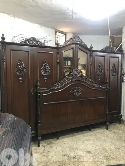 اوضة نوم خشب زان انتيك