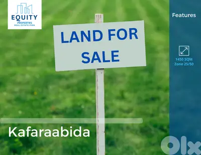 Land For Sale In Kafaraabida أرض للبيع في كفرعبيدا #CT1267103