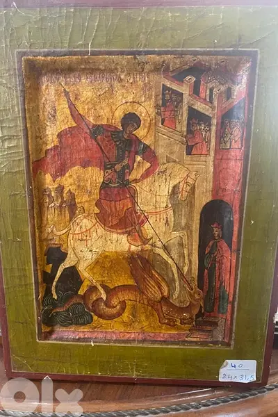 early 19th century st george Russian icon