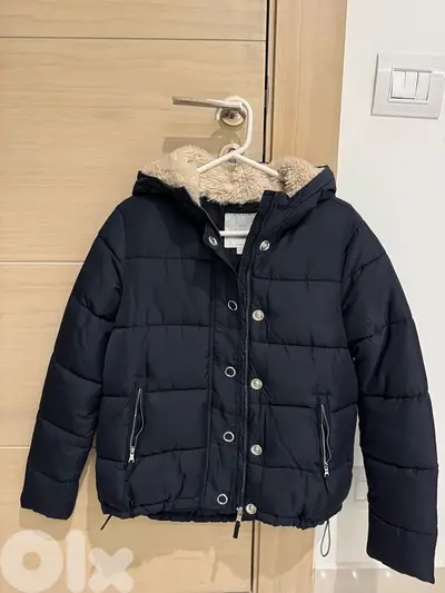 quilted puffer jacket navy color from springfield