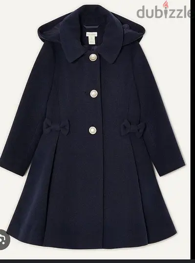 Monsoon coat Navy blue size 7 to 8