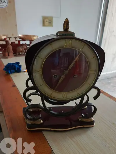 FHS Antique Clock Rococo Style Table Made in Germany