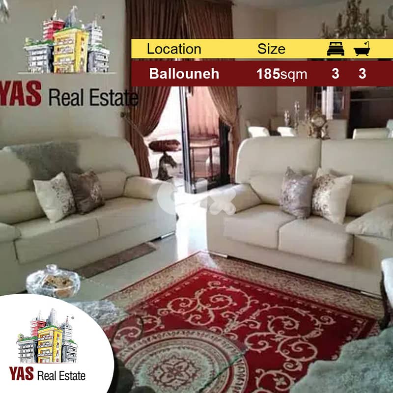 Ballouneh 185m2 | Upgraded | Mountain View | Private street | 0