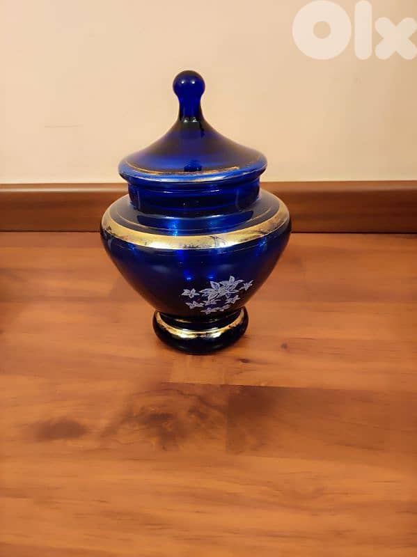 Blue glass bowl 0