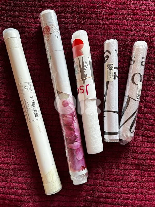 set of 3 paintings and stickers 12