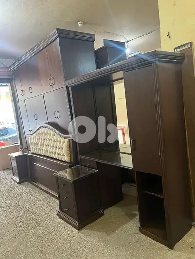 اوضة نوم شغل توصاية خشب زان ولاتي كلا ملبسة قشرة زان