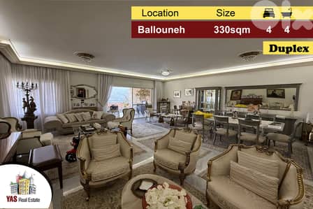Ballouneh 330m2 |Duplex | Upgraded |Unique Property |Panoramic View|AC