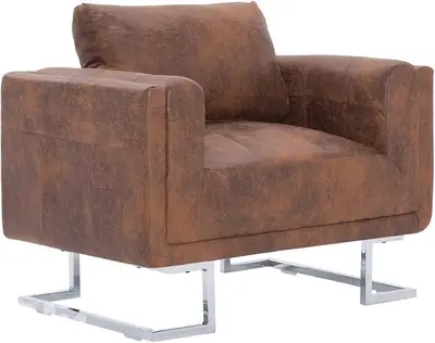 brown leather arm chair new