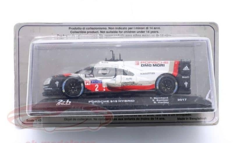 Porsche 919 Hybrid (Lemans 24h 2017) diecast car model 1;43. 4