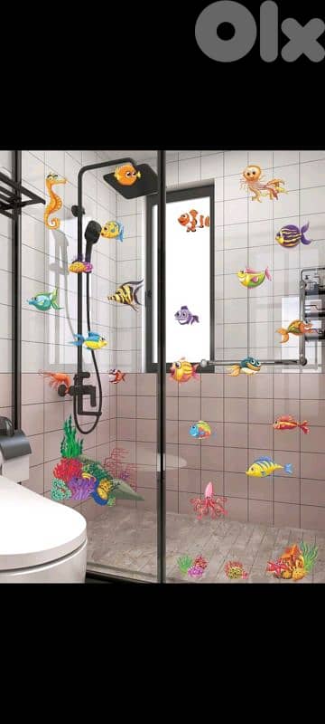 Funky long lasting and removable bathroom sticker 3$ 3