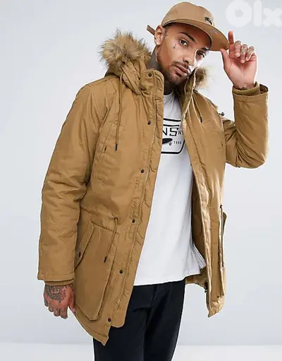 Bershka Beige Parka Jacket