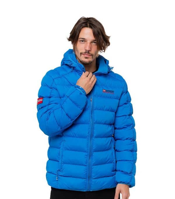 Geographical Norway Blue Puffer Jacket 0
