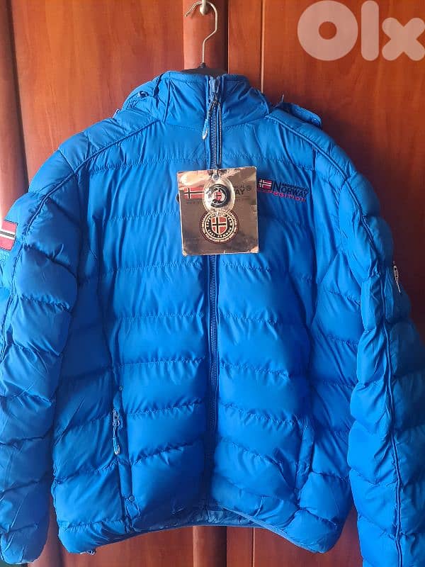 Geographical Norway Blue Puffer Jacket 3