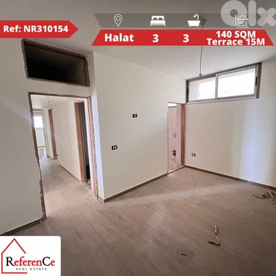 New apartment + Terrace in Halat شقة جديدة + تراس في حالات