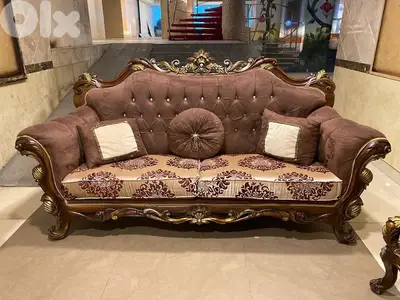 طقم كنبايات مصري حفر خشب زان