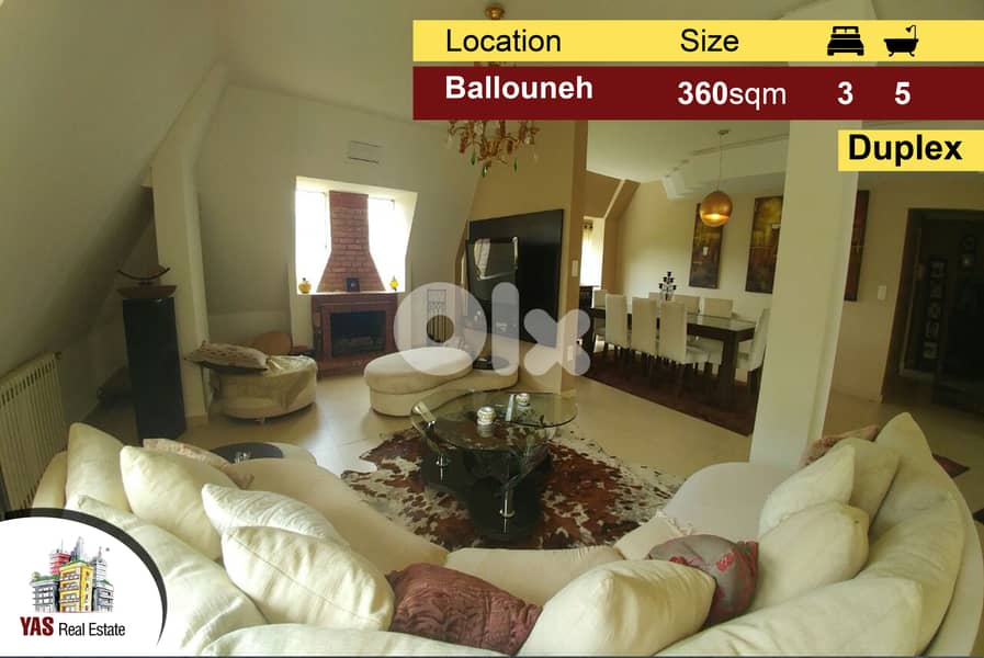 Ballouneh 360m2 - upgraded - unique property - private street - 0