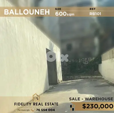 Warehouse for sale in Ballouneh RB101
