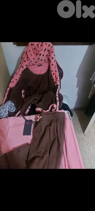 للبيع بيجامه نسائيه قطن ناعم ٣قطع