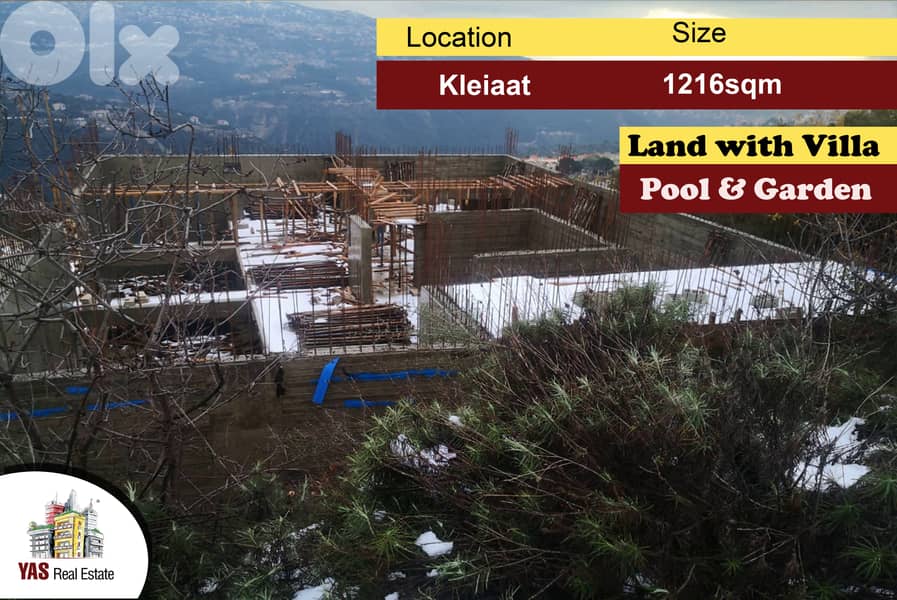 Kleiaat 1216m2 | Villa | Land | Pool | Under Construction | KH 0
