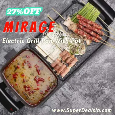 Mirage Electric Grill Pan With Pot
