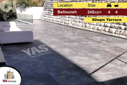 Ballouneh 245m2 | 90m2 Terrace | Panoramic View | Super Luxury |
