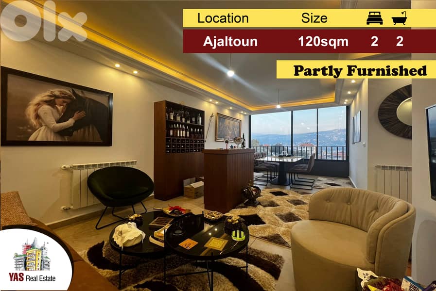 Ajaltoun 120m2 | Partly Furnished | Decorated | Prime Location | KS | 0