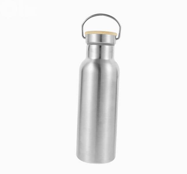 DR stainless steel water bottle bamboo lid (Made in italy)/4$ delivery 0