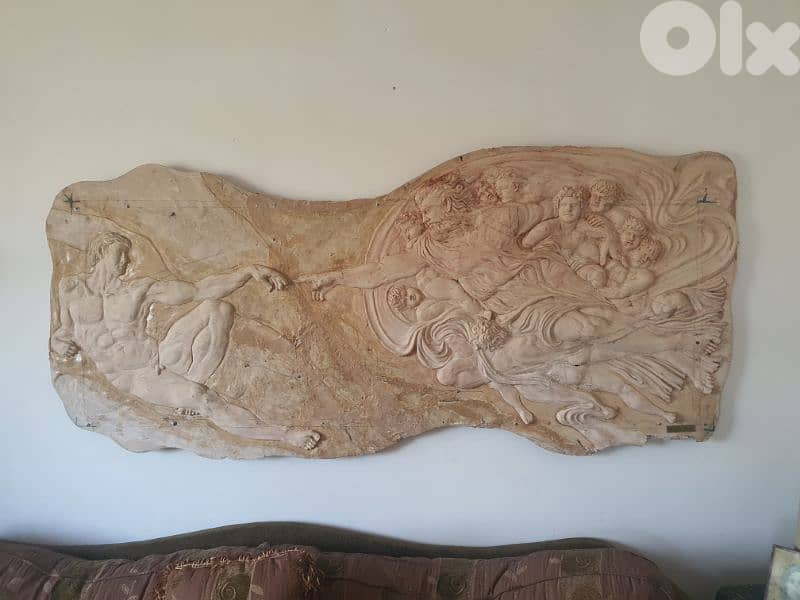 the creation bas relief sculpture 2m x 1m  for wall decoration 0