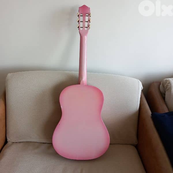 Classic  Guitar - Rose color - size 3/4 with Stand in wood 3