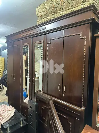 اوضة نوم شغل توصاية تختين خشب زان ولاتي ملبسة قشرة