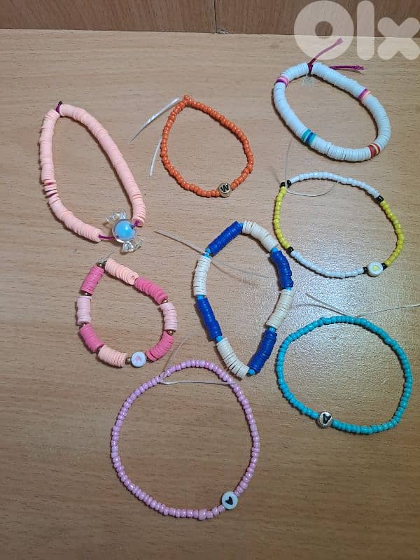 Bracelets for sale (18), handmade , prices 1$ each 3