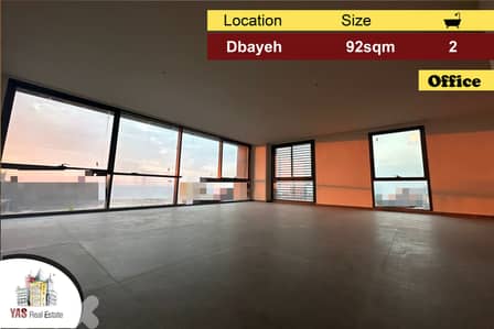 Dbayeh 92m2 | Office | Prime Location | Sea View | Brand New | MJ |