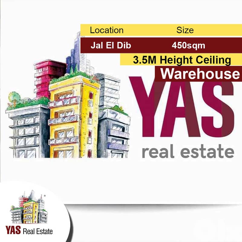 Jal El Dib 450m2 | Warehouse | Truck Access | Ideal Investment | MJ | 0