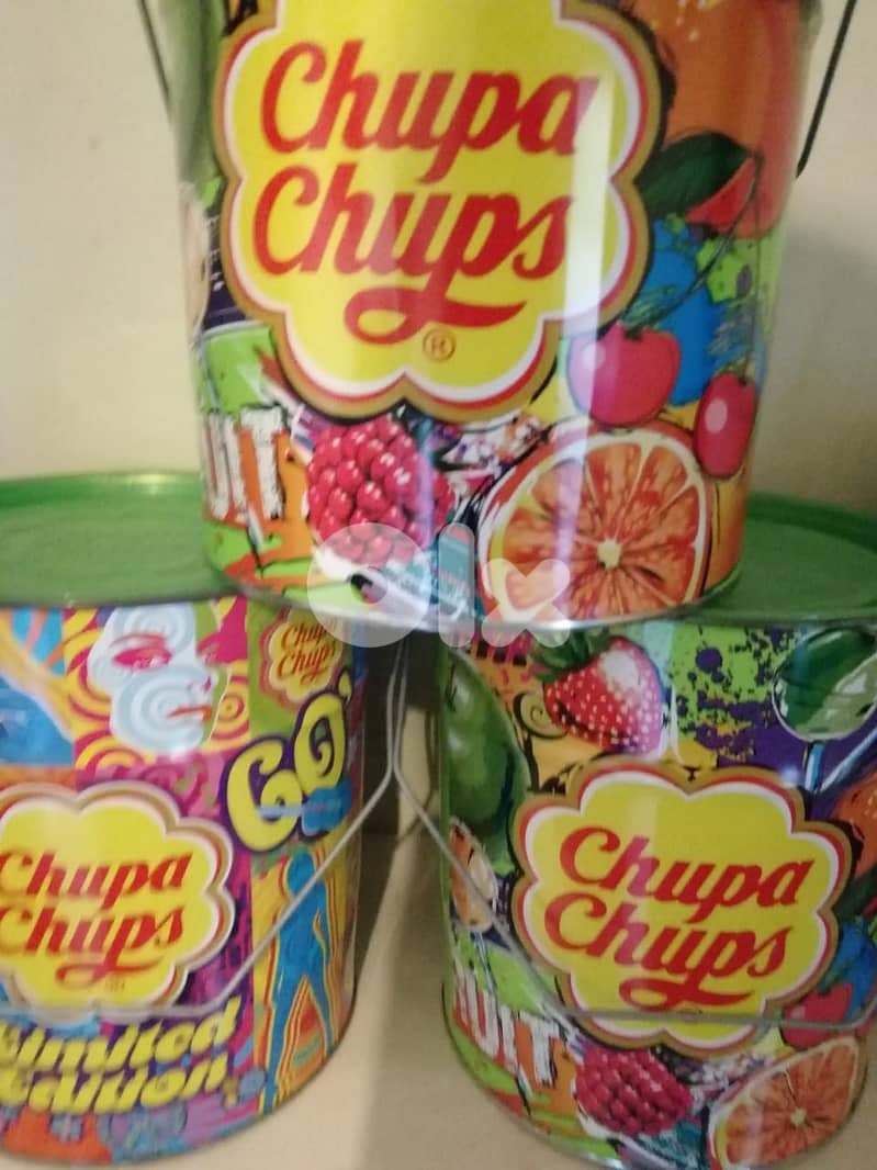 Chupa chups lollipops vintage tin containers 2