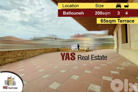 Ballouneh 200m2 | 65m2 Terrace | Brand New | Luxury | Open View |