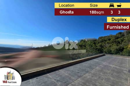 Ghosta 180m2 | Duplex | New | Perfect Condition | View | Furnished |DA