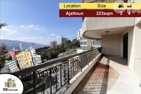 Ajaltoun 223m2 | 65m2 Terrace | Luxury | Good Condition | Open View|