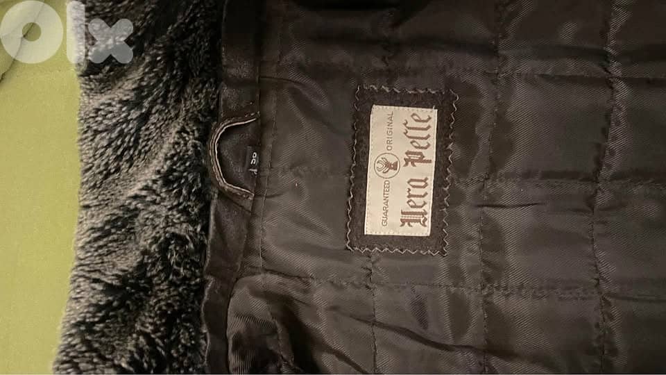 buffalo brown leather jacket made in italy 1
