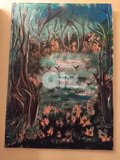 رسم زيتي على القماش