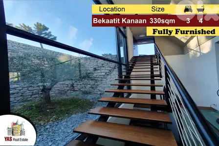 Bekaatit Kanaan 330m2 | Furnished Villa | Unbeatable View |  KH |