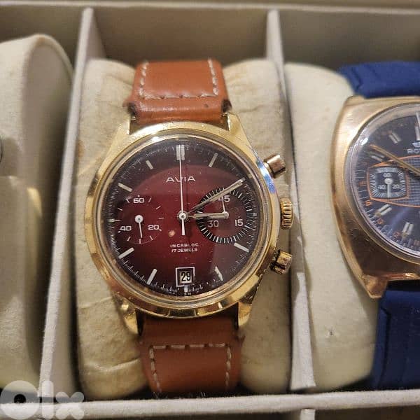 vintage chronograph Swiss avia 0