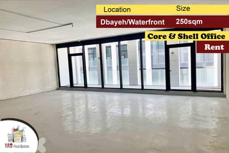 Dbayeh/Waterfront 250m2 | Core & Shell office | Rent | Luxury | MJ